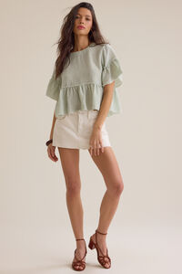 Calista Stripe Peplum Top - Altar'd State