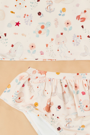 Sea Creature Two Piece Ruffle Swimsuit - Altar'd State - 