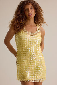 Ariel Crochet Sequin Mini Dress Detail 3 - Altar'd State