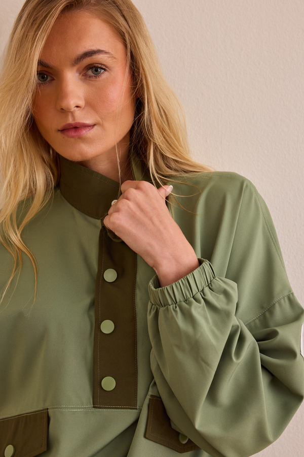 On Track Quarter Snap Pullover Detail 2 - Altar'd State