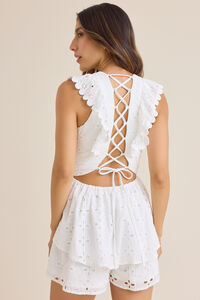Opal Eyelet Romper Detail 4 - Altar'd State