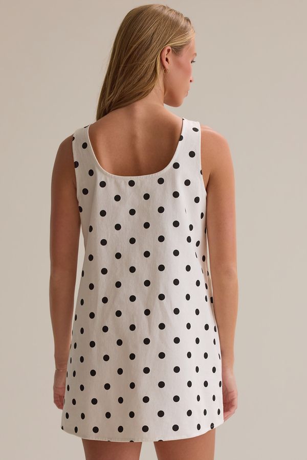 Noe Polka Dot Mini Dress Detail 6 - Altar'd State