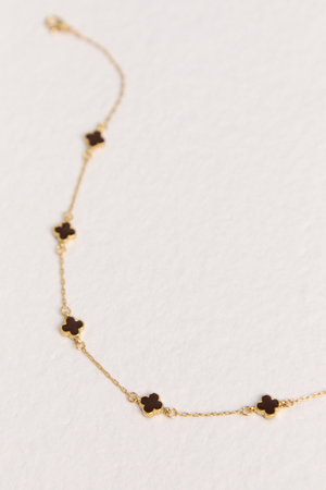 18K Gold Dainty Clover Choker - Altar'd State - 