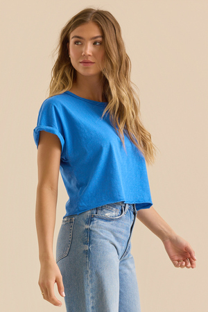 Demi Slub Roll Sleeve Tee - Altar'd State - 