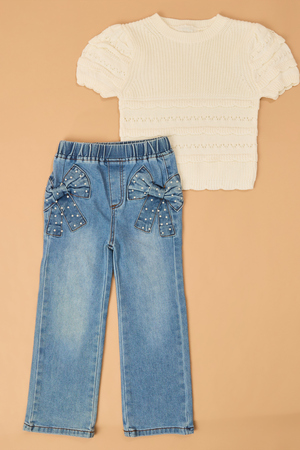 Maisy Crochet Top and Bow Pant - Altar'd State - 