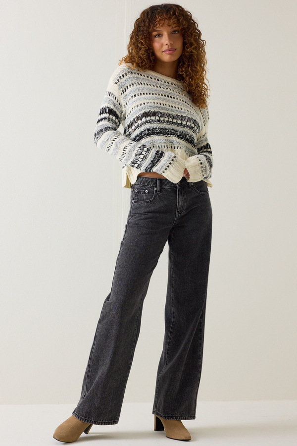 Lannah Mix Texture Sweater Detail 3 - Altar'd State