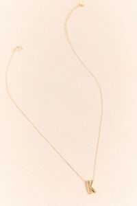 18K Gold K Bubble Monogram Necklace Detail 2 - Altar'd State