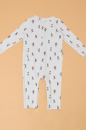 Tiny Footballer Long Sleeve Romper - Altar'd State - 