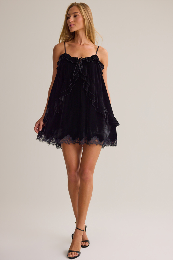 Savannah Velvet Mini Dress - Altar'd State