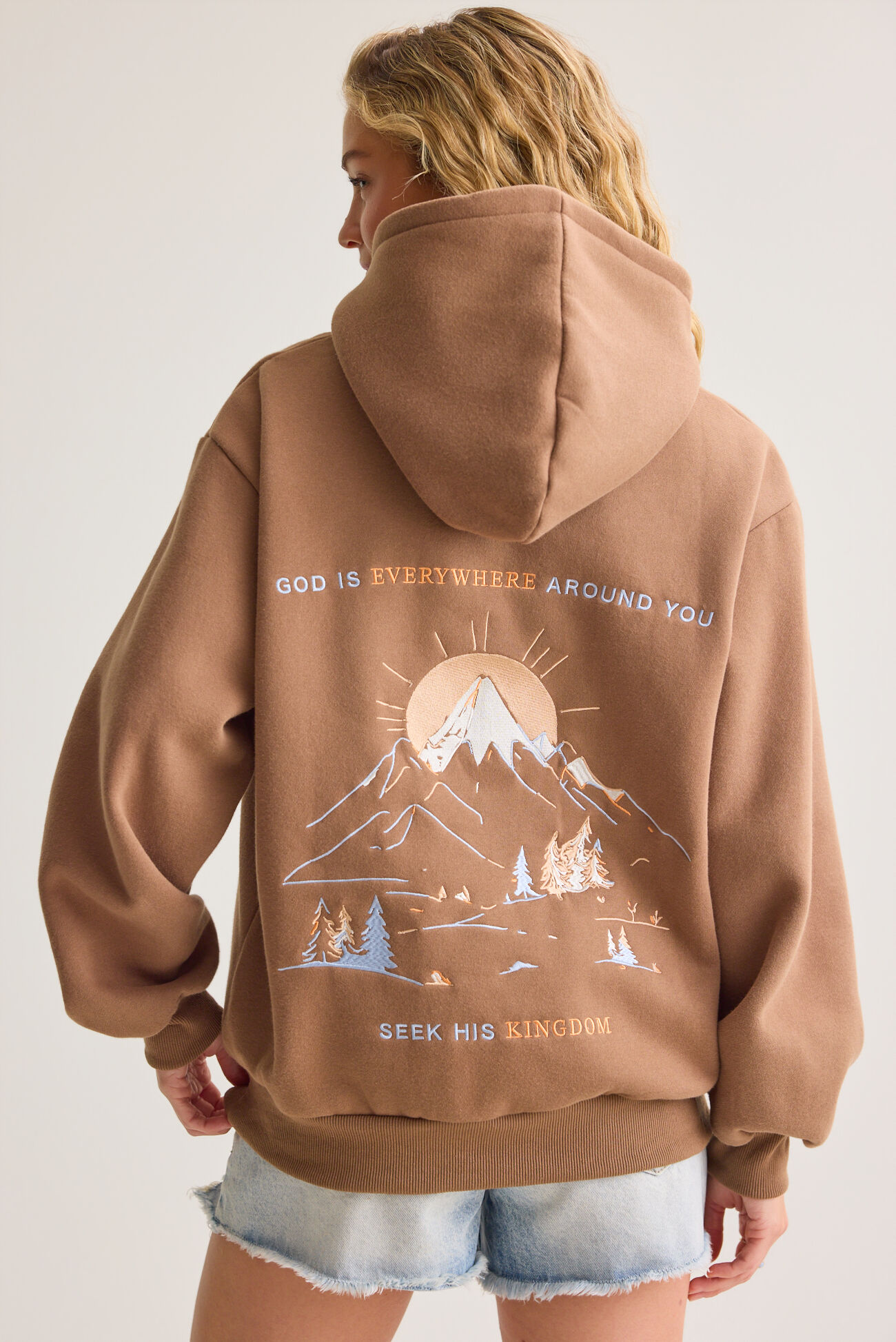 God is Everywhere Around You Mountain Hoodie