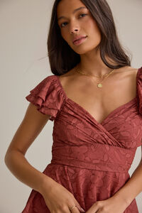 Lainey Double Layer Texture Romper Detail 4 - Altar'd State