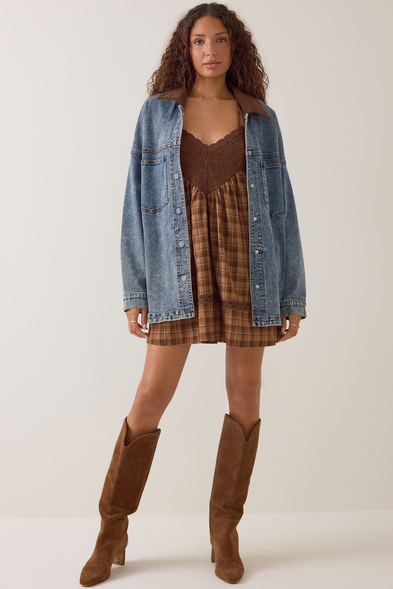 Rachel Plaid Mini Dress