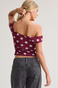 Nola Off-Shoulder Dot Top Detail 6 - Altar'd State