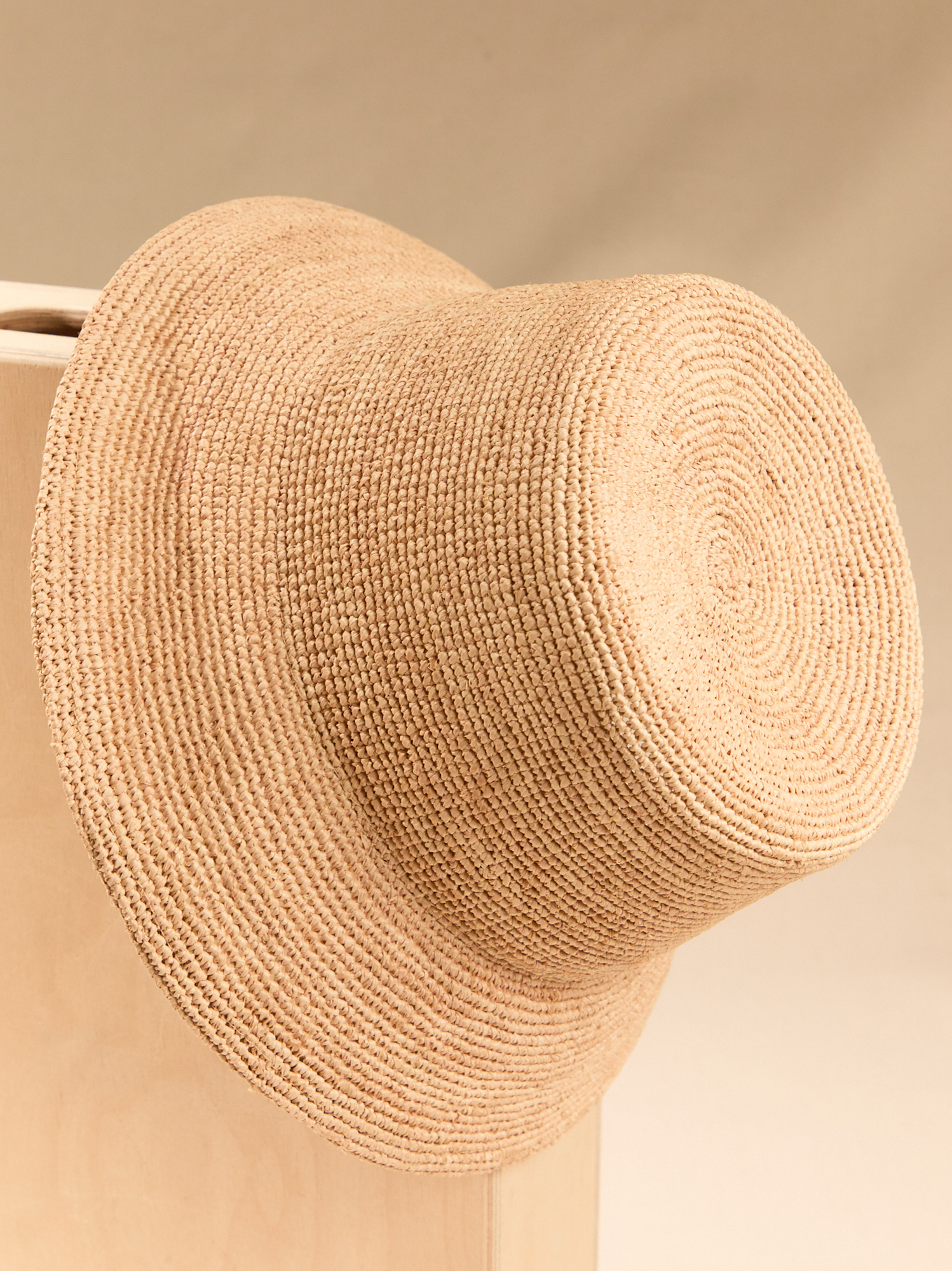 Chloe Crochet Bucket Hat - Tan Chloe Crochet Bucket Hat Pattern With Roses for Babies  main image 2