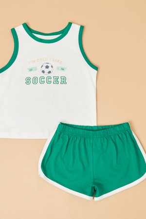 I'm Told I Like Soccer Top and Shorts Set - Altar'd State - 