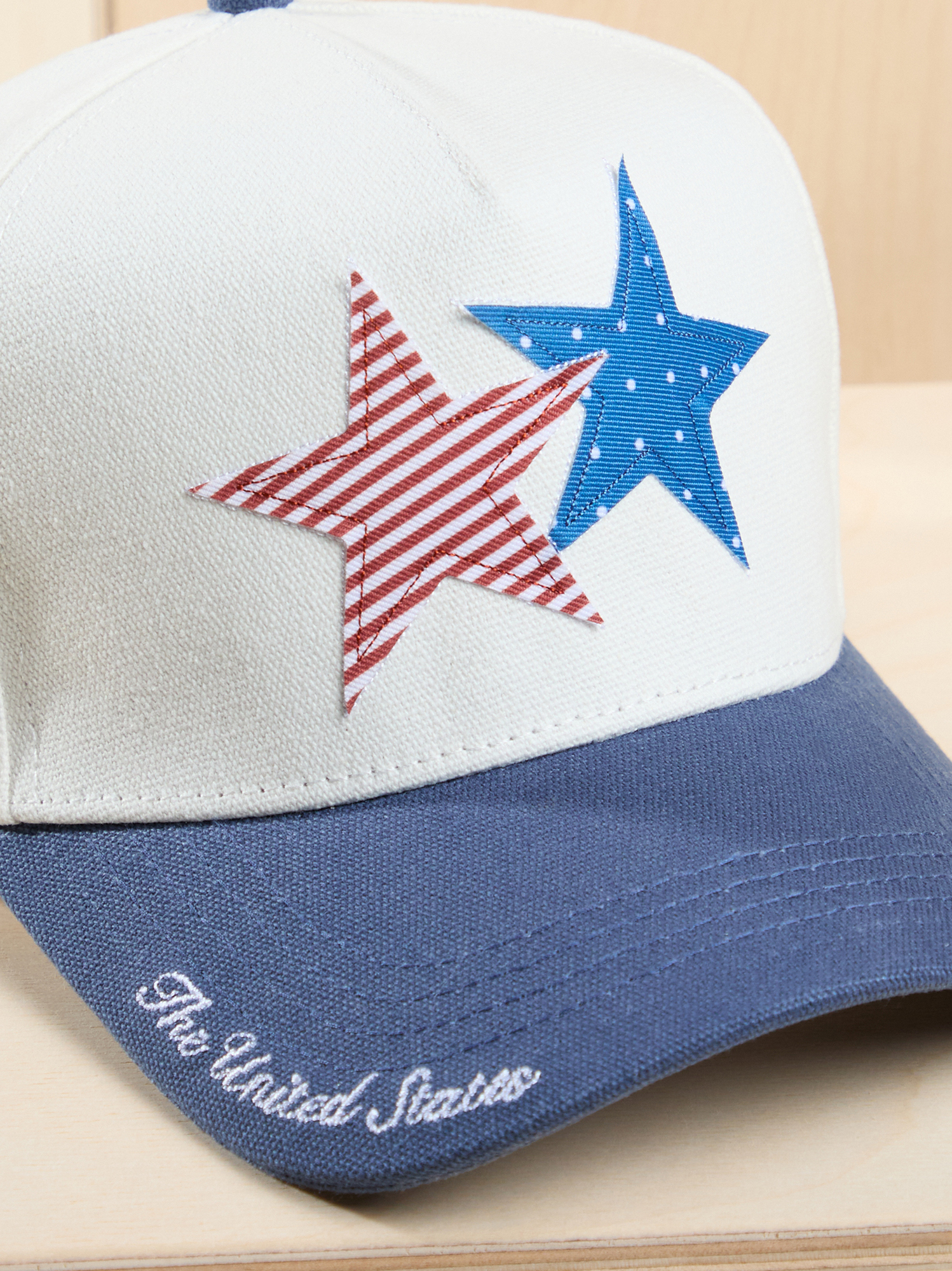 NWT OTTO Red White And Blue Trucker Hat with Star America Embroidery Patches USA Stars Trucker Hat *9 COLORS – Chloe Vs Tank The Boutique main image 3