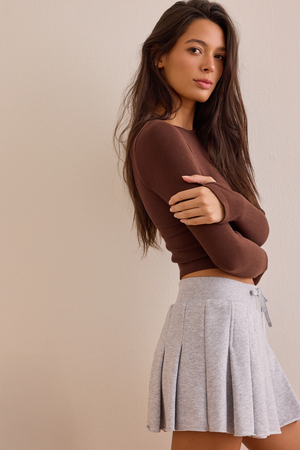 Move Freely Ribbed Long Sleeve Top - Altar'd State - 