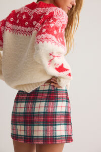 Holly Plaid Mini Skort Detail 4 - Altar'd State