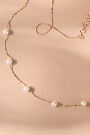18k Gold Pearl Charm Necklace - Altar'd State - 