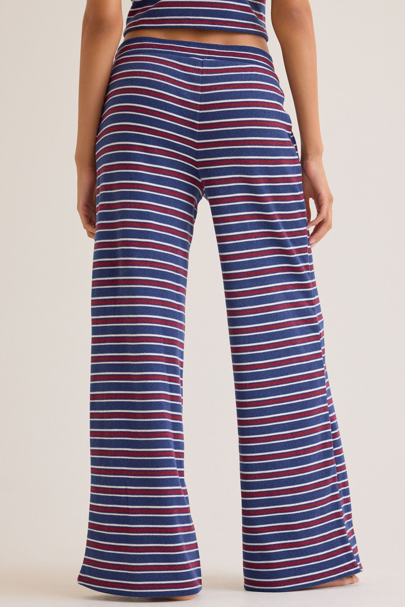 Channing Striped Brushed Rib Lounge Pant