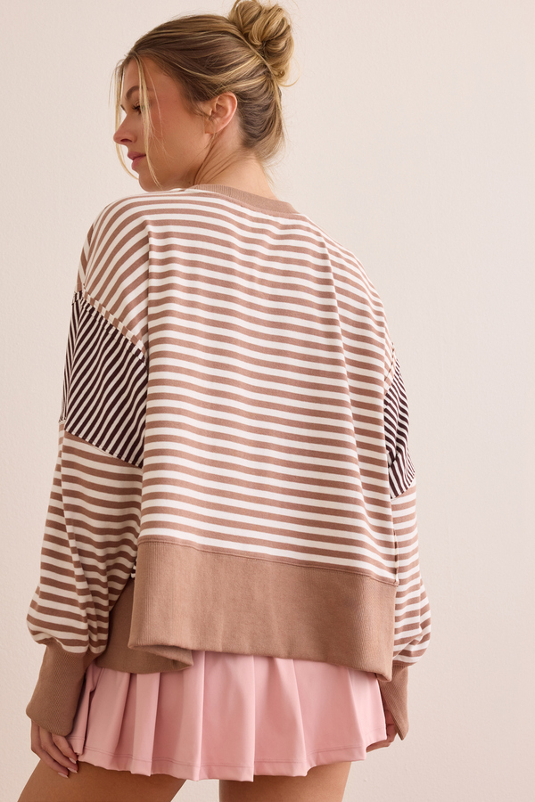 Varsity Stripe Long Sleeve Detail 4 - Altar'd State