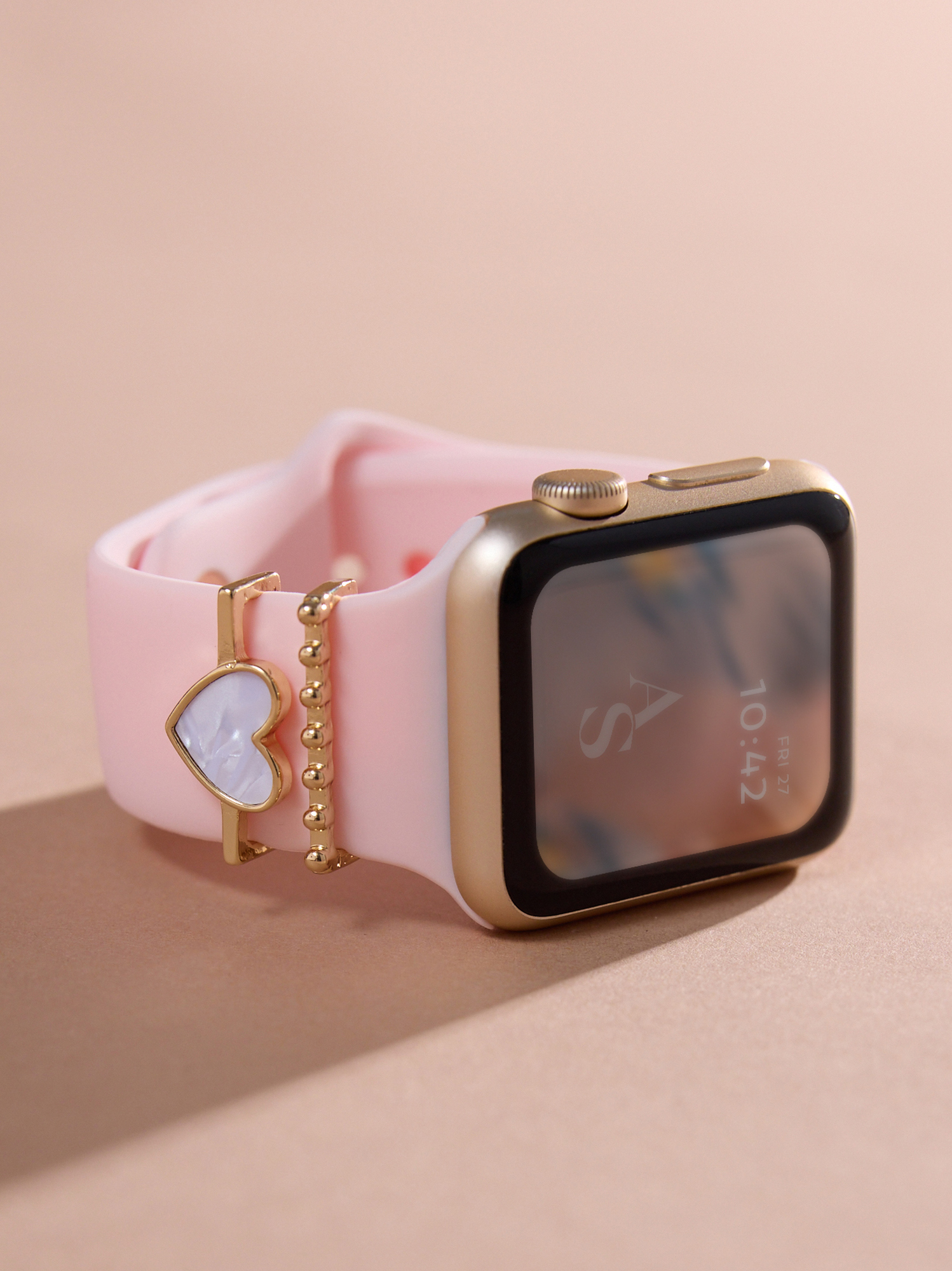Heart Slider Smart Watch Band in Pink | Altar display picture 2