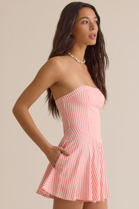 Carlie Strapless Stripe Romper Detail 4 - Altar'd State