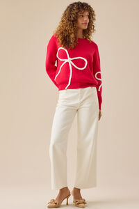 Braided Bow Mama Sweater Detail 3 - Altar'd State