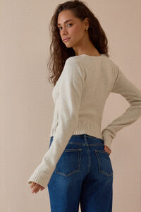 Ciela Wrap Button Side Sweater Detail 6 - Altar'd State