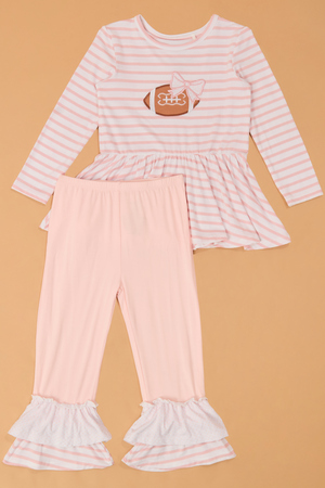 Savannah Stripes & Bows Football Set - Altar'd State - 
