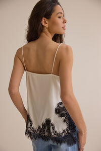 Grace Satin Lace Trim Tank Detail 5 - Altar'd State