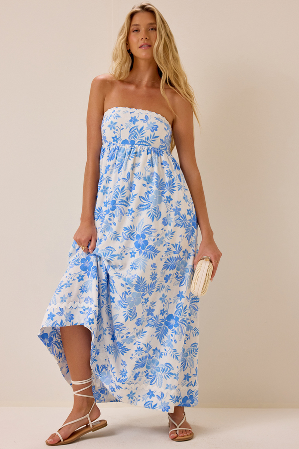 Cove Floral Strapless Maxi Dress - Altar'd State