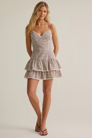 Dani Gingham Mini Dress - Altar'd State - 