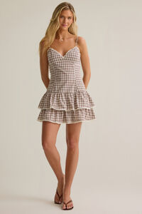 Dani Gingham Mini Dress - Altar'd State