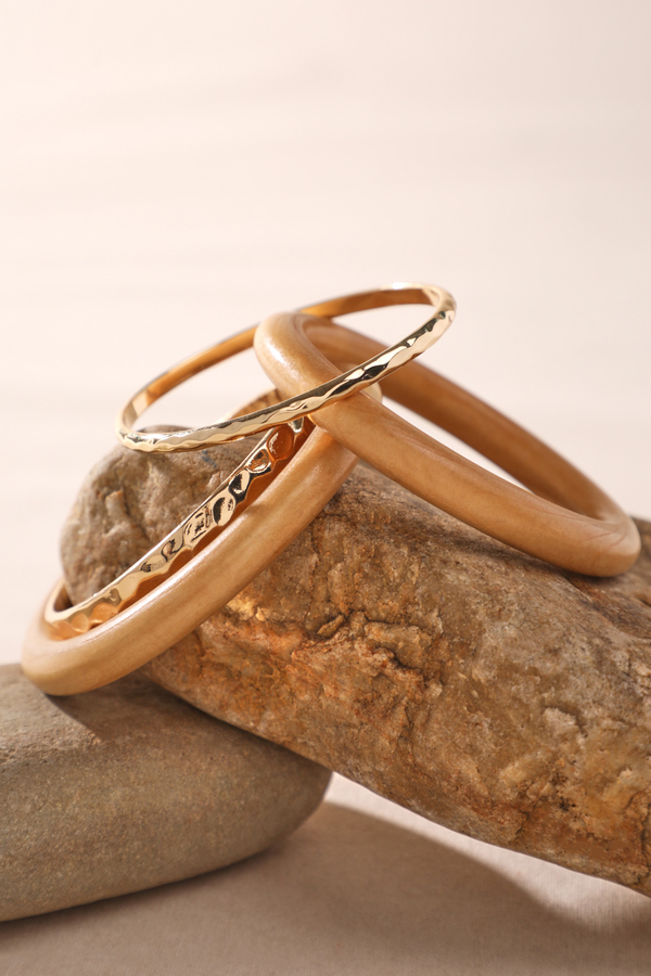 Bonnie 4PK Wood Bangle - Altar'd State