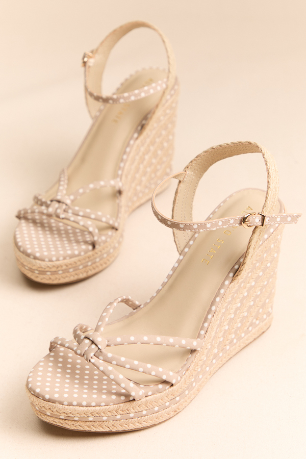 Addeline Polka Dot Wedge Detail 5 - Altar'd State