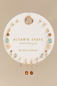 18K Fall Gem 10-Piece Earring Set - Altar'd State