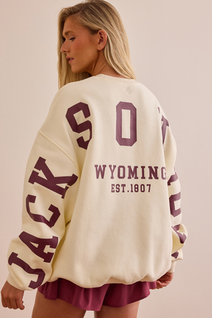 Jackson Hole Wyoming Oversized Pullover - Altar'd State - 