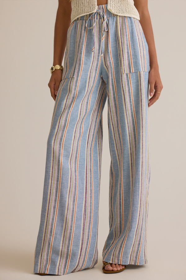 Rylen Stripe Linen Pant Detail 3 - Altar'd State