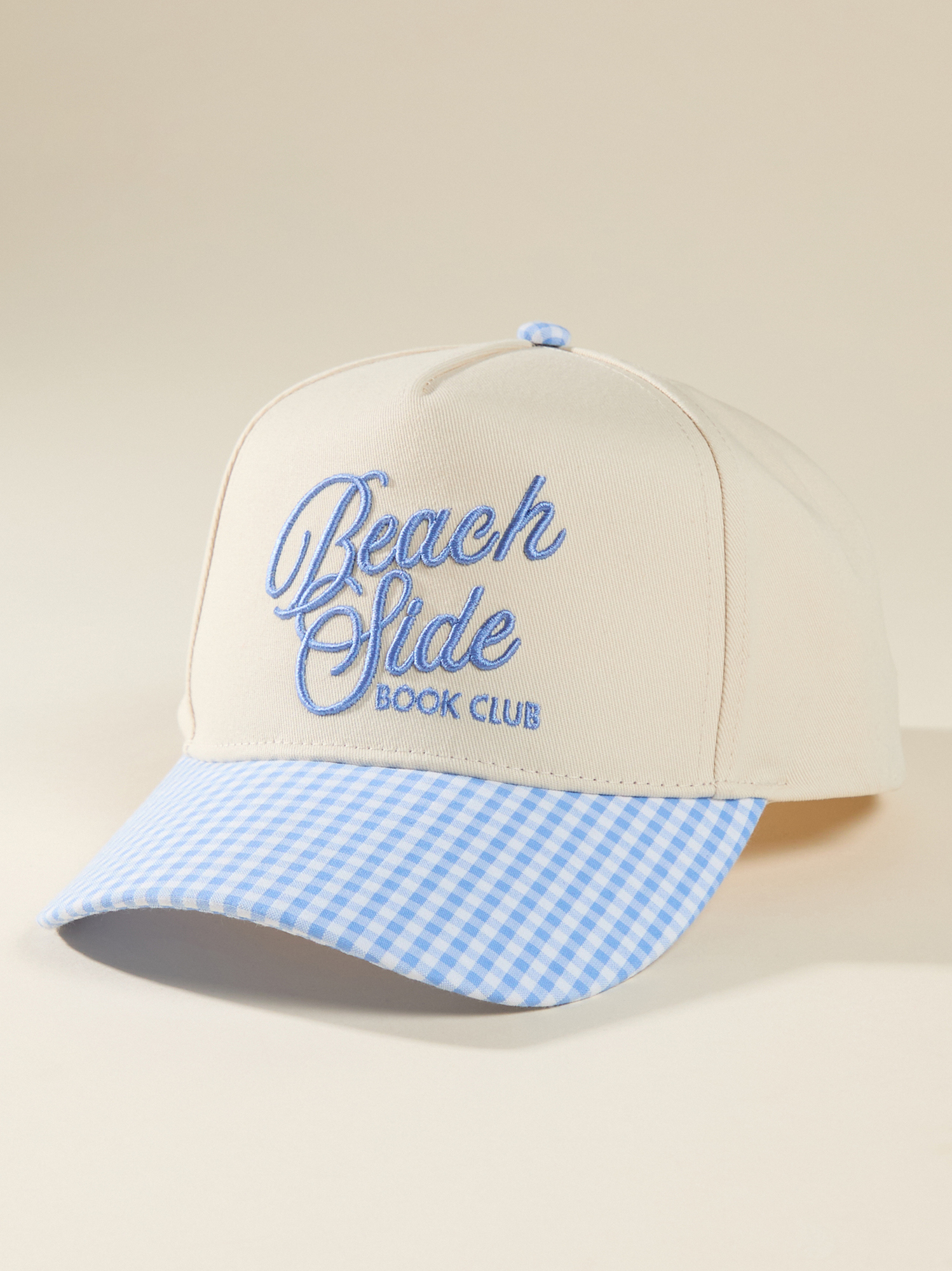 Beach Side Book Club Hat in Ivory & Blue | Altar display picture 3