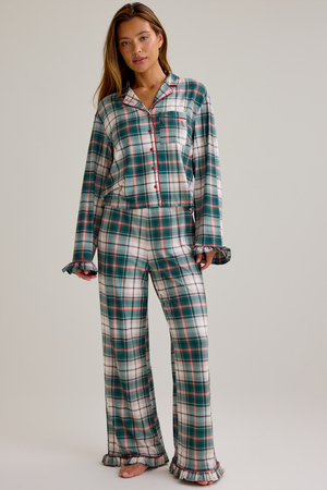 Clara Plaid Lounge Top - Altar'd State