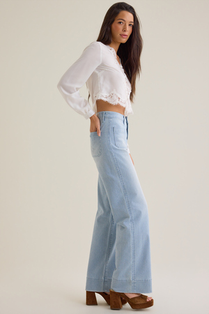 Cleo Stripe Front Pocket Jeans - Altar'd State - 