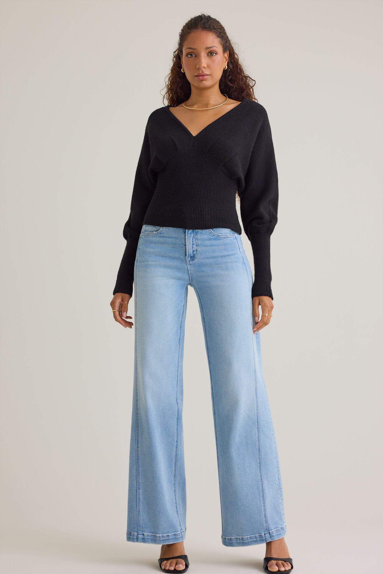 Kora Fitted V-Neck Sweater