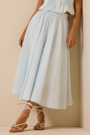 Matilda Stripe Midi Skirt - Altar'd State - 