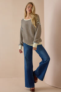 Pia Striped Sweater Detail 3 - Altar'd State