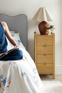 Gemma Stripe Upholstered Headboard Detail 5 - Altar'd State