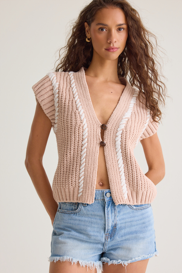 Katrina Short Sleeve Cardigan Detail 2 - Altar'd State