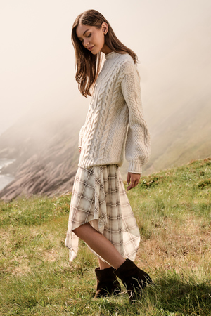 Noel Oversized Cable Knit Sweater - Altar'd State