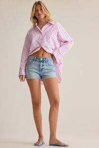 Imogene Denim Shorts Detail 3 - Altar'd State