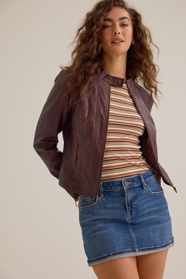 Ella Leather Jacket Detail 6 - Altar'd State